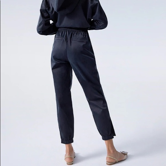 Silk Laundry Black Silk Track Pant - Picture 2 of 4